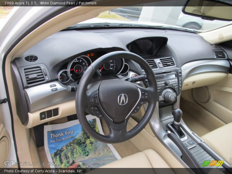 White Diamond Pearl / Parchment 2009 Acura TL 3.5