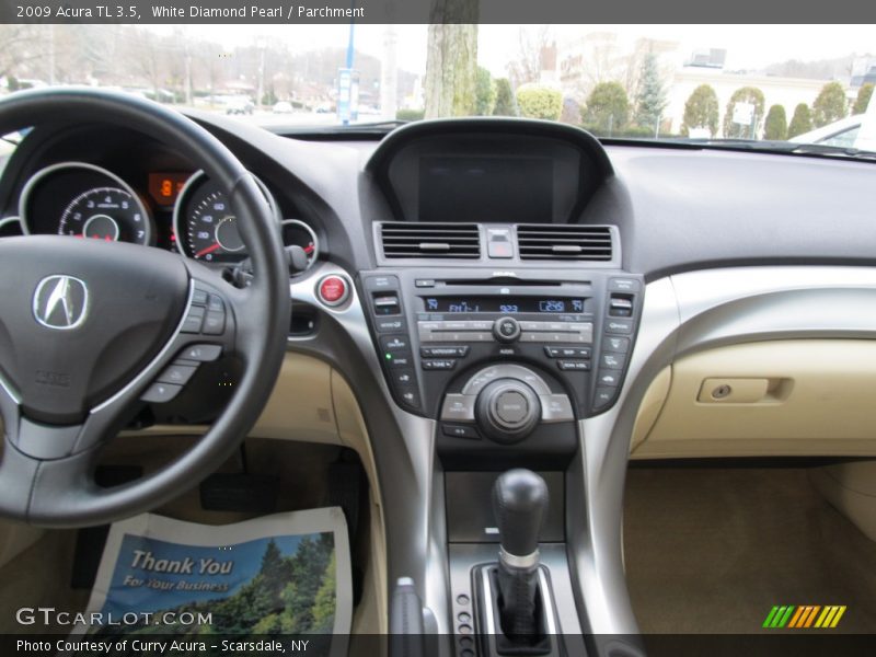 White Diamond Pearl / Parchment 2009 Acura TL 3.5