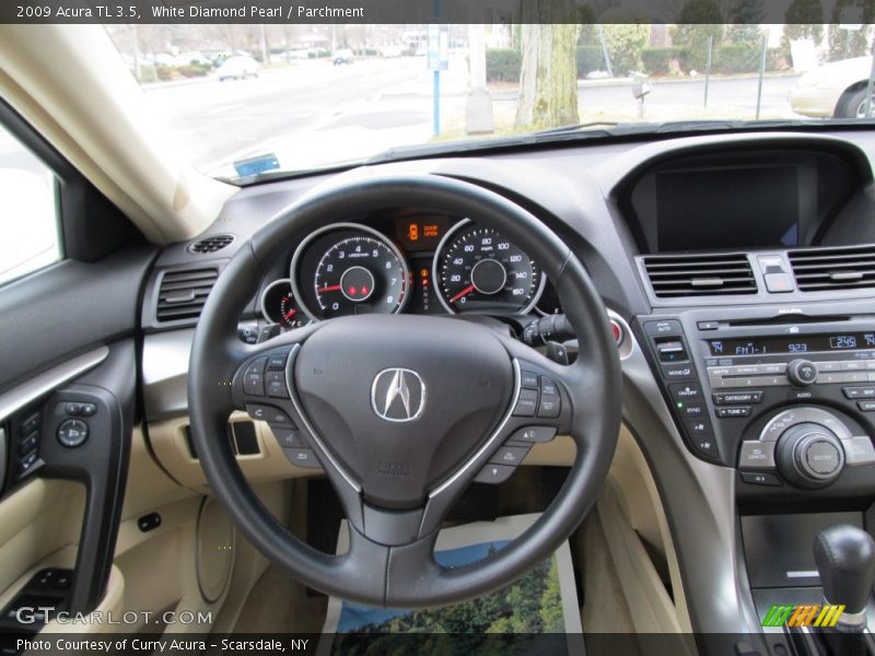 White Diamond Pearl / Parchment 2009 Acura TL 3.5