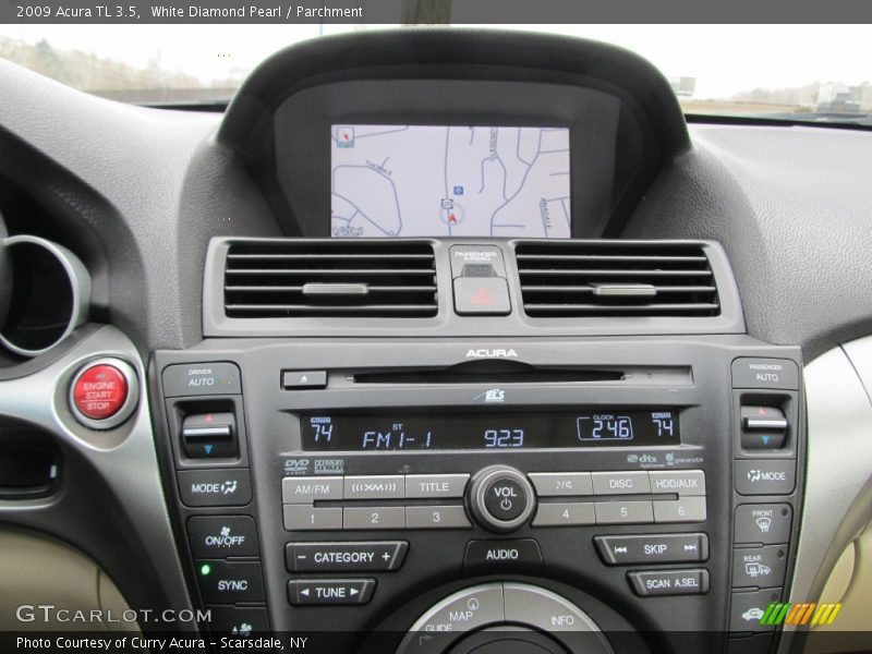 White Diamond Pearl / Parchment 2009 Acura TL 3.5
