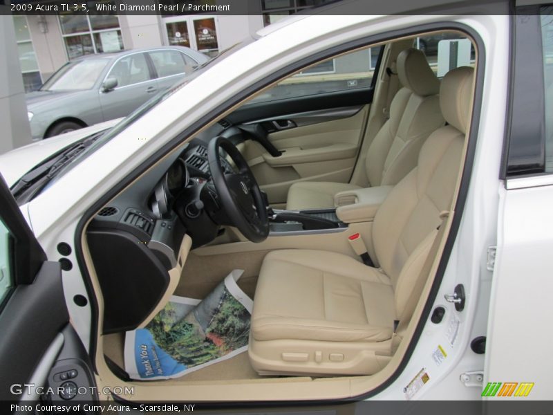 White Diamond Pearl / Parchment 2009 Acura TL 3.5