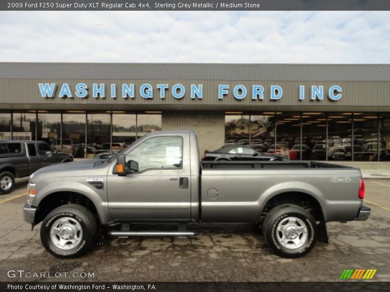 Sterling Grey Metallic / Medium Stone 2009 Ford F250 Super Duty XLT Regular Cab 4x4