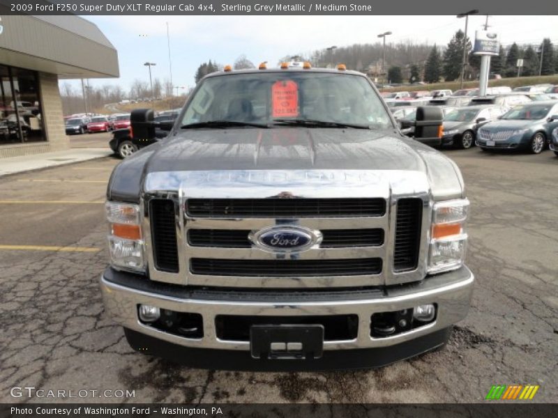 Sterling Grey Metallic / Medium Stone 2009 Ford F250 Super Duty XLT Regular Cab 4x4