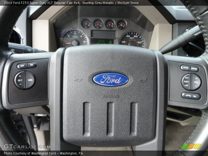 Sterling Grey Metallic / Medium Stone 2009 Ford F250 Super Duty XLT Regular Cab 4x4