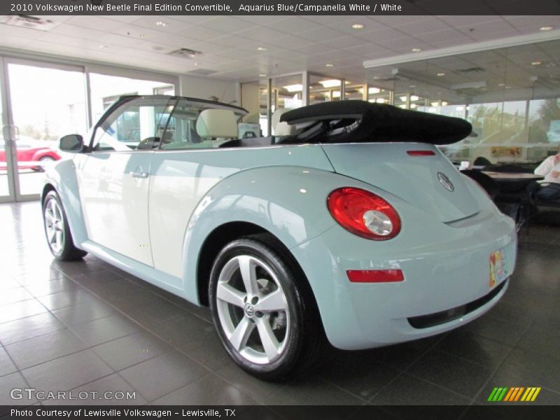 Aquarius Blue/Campanella White / White 2010 Volkswagen New Beetle Final Edition Convertible