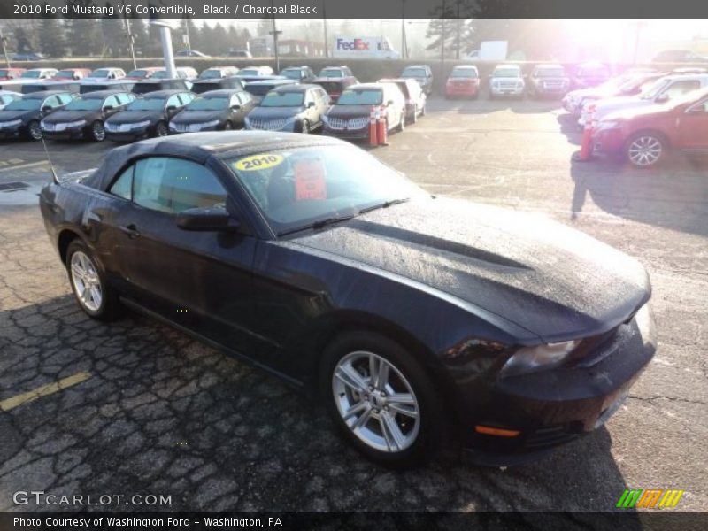 Black / Charcoal Black 2010 Ford Mustang V6 Convertible