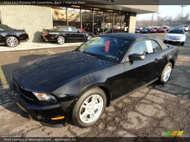 Black / Charcoal Black 2010 Ford Mustang V6 Convertible