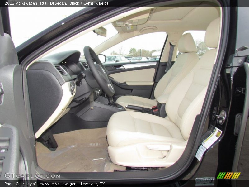 Black / Cornsilk Beige 2012 Volkswagen Jetta TDI Sedan
