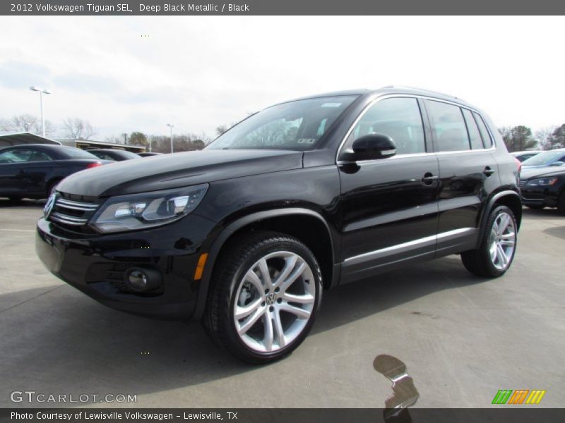 Deep Black Metallic / Black 2012 Volkswagen Tiguan SEL