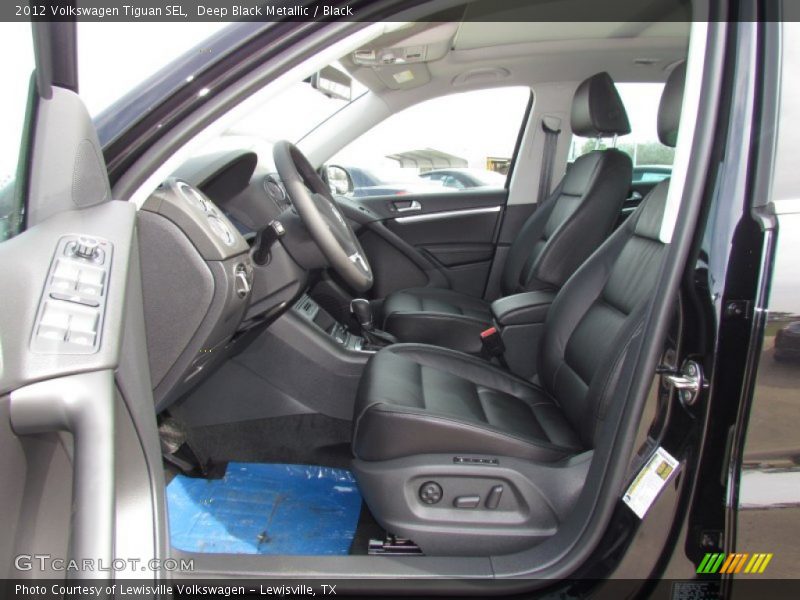 Deep Black Metallic / Black 2012 Volkswagen Tiguan SEL