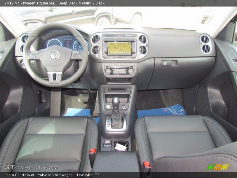 Deep Black Metallic / Black 2012 Volkswagen Tiguan SEL