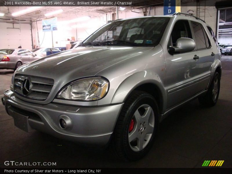 Brilliant Silver Metallic / Charcoal 2001 Mercedes-Benz ML 55 AMG 4Matic