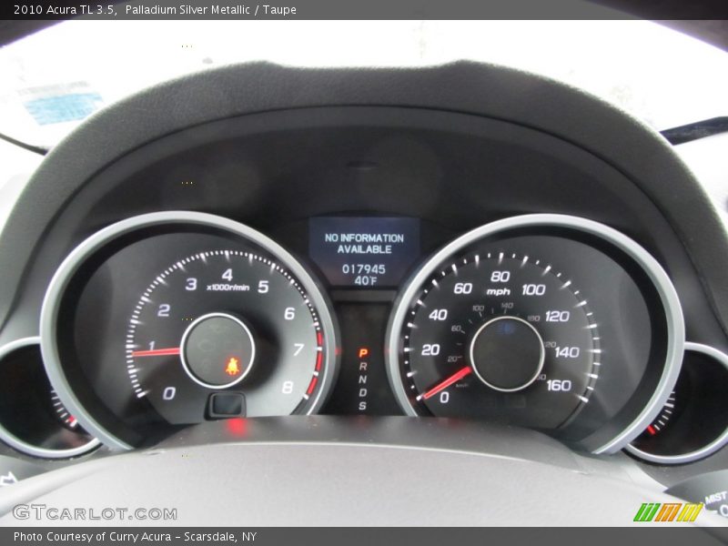 Palladium Silver Metallic / Taupe 2010 Acura TL 3.5