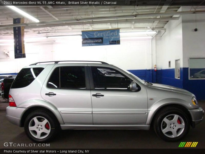 Brilliant Silver Metallic / Charcoal 2001 Mercedes-Benz ML 55 AMG 4Matic