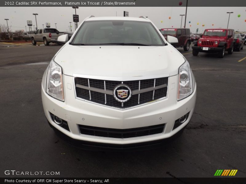 Platinum Ice Tricoat / Shale/Brownstone 2012 Cadillac SRX Performance