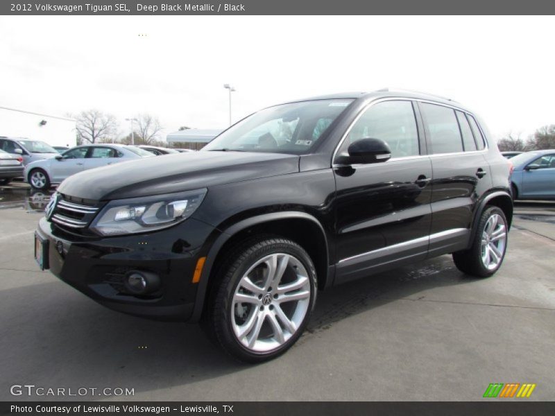Deep Black Metallic / Black 2012 Volkswagen Tiguan SEL