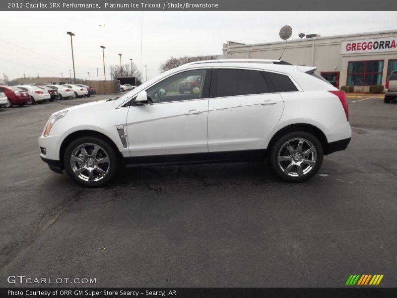 Platinum Ice Tricoat / Shale/Brownstone 2012 Cadillac SRX Performance