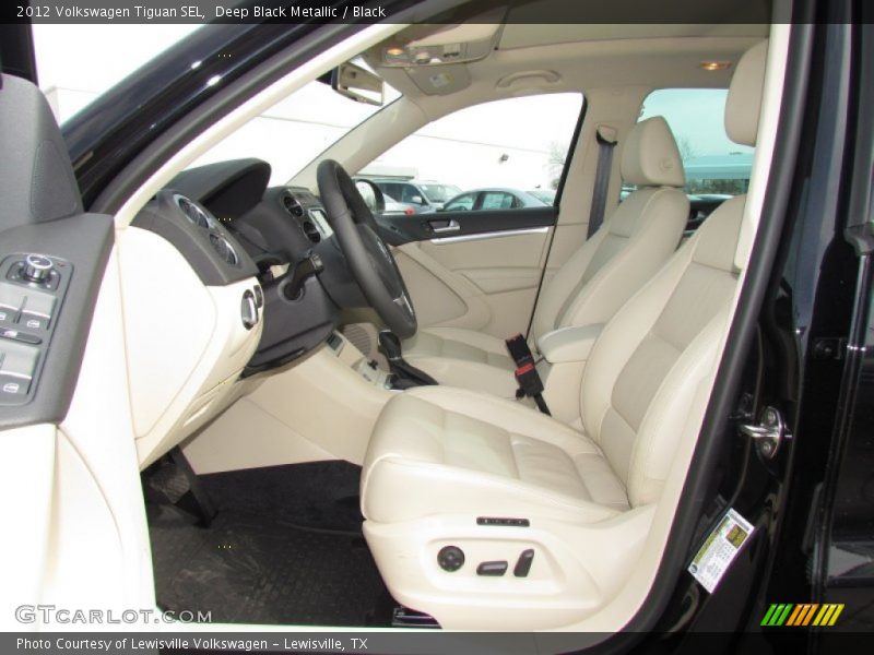 Deep Black Metallic / Black 2012 Volkswagen Tiguan SEL
