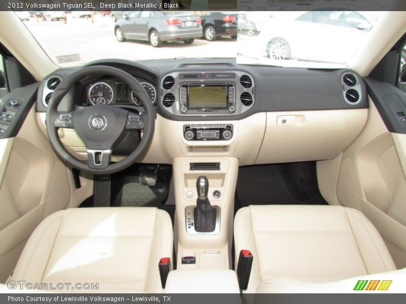 Deep Black Metallic / Black 2012 Volkswagen Tiguan SEL
