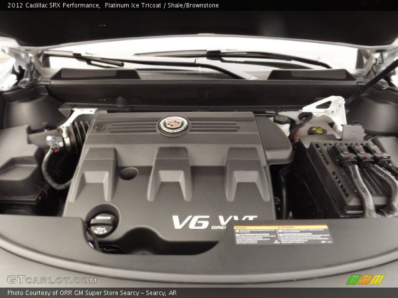 Platinum Ice Tricoat / Shale/Brownstone 2012 Cadillac SRX Performance