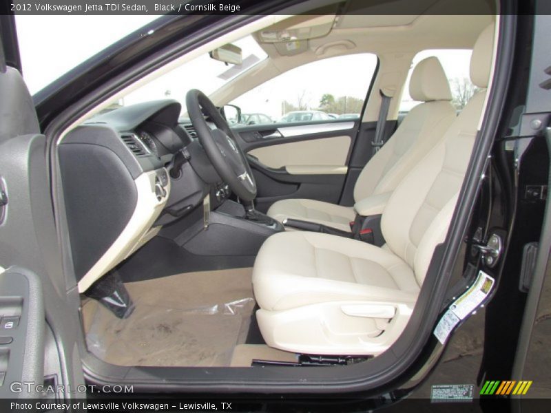 Black / Cornsilk Beige 2012 Volkswagen Jetta TDI Sedan