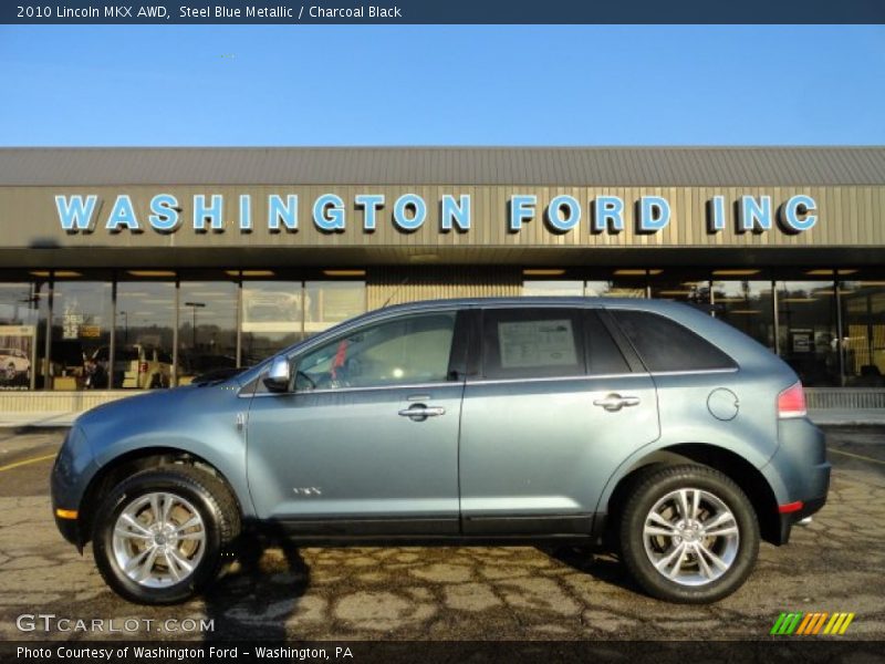 Steel Blue Metallic / Charcoal Black 2010 Lincoln MKX AWD