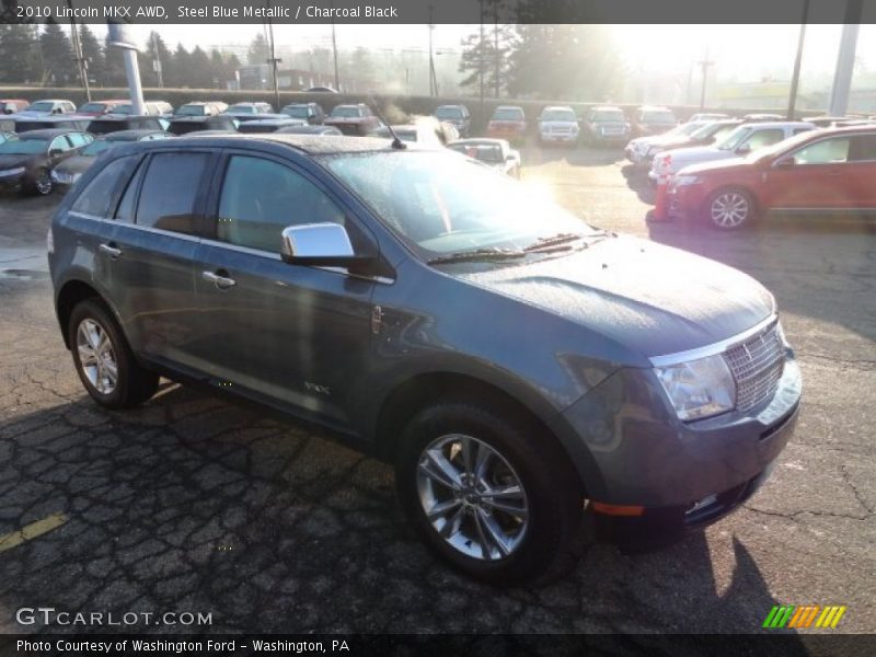 Steel Blue Metallic / Charcoal Black 2010 Lincoln MKX AWD