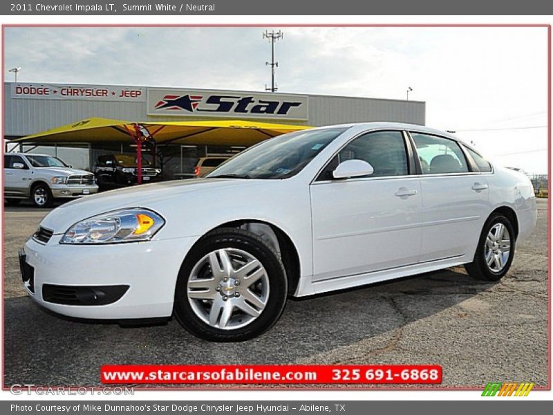 Summit White / Neutral 2011 Chevrolet Impala LT