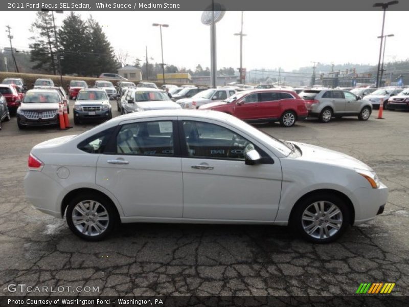 White Suede / Medium Stone 2011 Ford Focus SEL Sedan