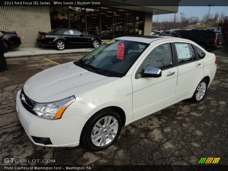 White Suede / Medium Stone 2011 Ford Focus SEL Sedan