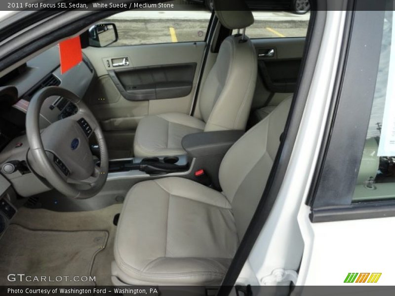White Suede / Medium Stone 2011 Ford Focus SEL Sedan
