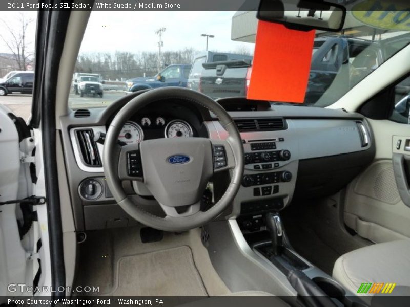 White Suede / Medium Stone 2011 Ford Focus SEL Sedan