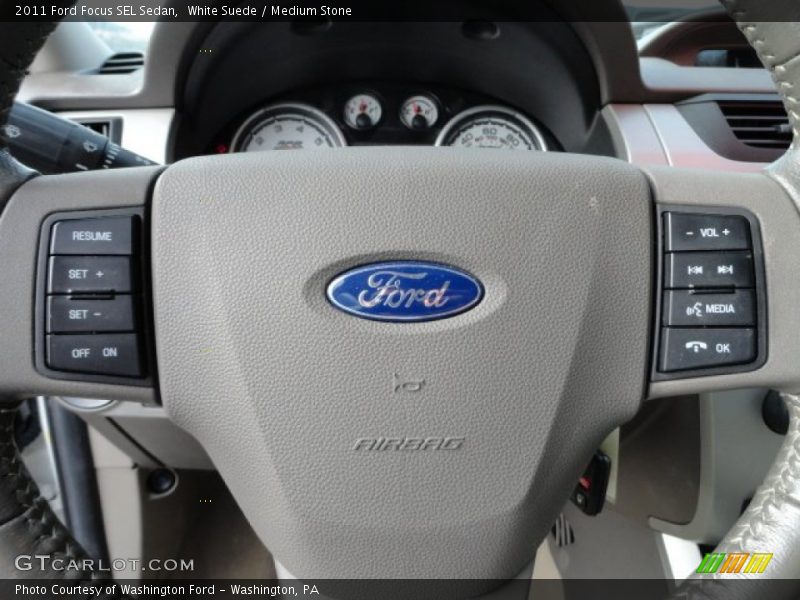 White Suede / Medium Stone 2011 Ford Focus SEL Sedan