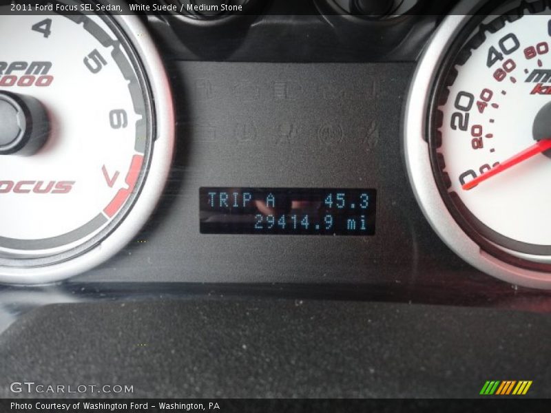 White Suede / Medium Stone 2011 Ford Focus SEL Sedan