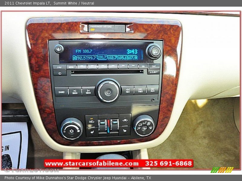 Summit White / Neutral 2011 Chevrolet Impala LT