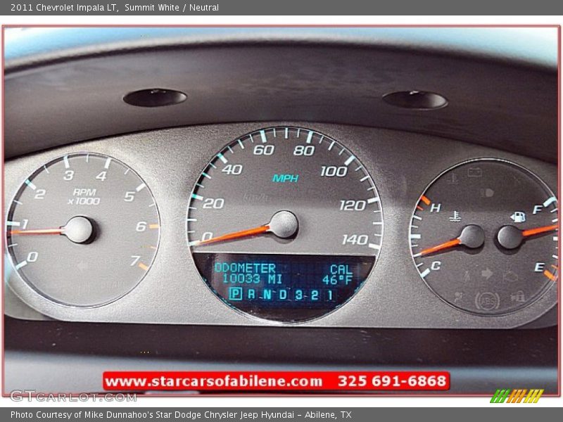 Summit White / Neutral 2011 Chevrolet Impala LT