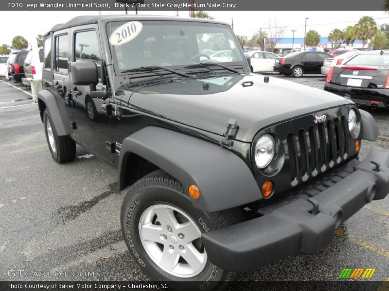 Black / Dark Slate Gray/Medium Slate Gray 2010 Jeep Wrangler Unlimited Sport