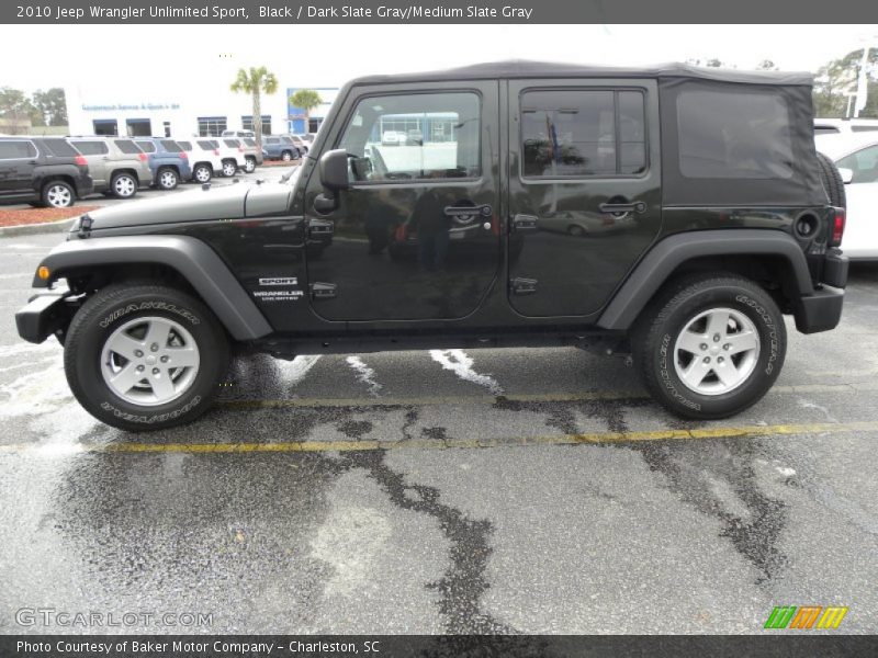 Black / Dark Slate Gray/Medium Slate Gray 2010 Jeep Wrangler Unlimited Sport