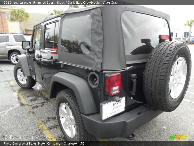 Black / Dark Slate Gray/Medium Slate Gray 2010 Jeep Wrangler Unlimited Sport