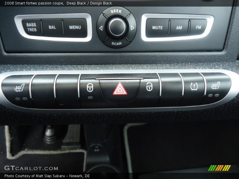 Controls of 2008 fortwo passion coupe