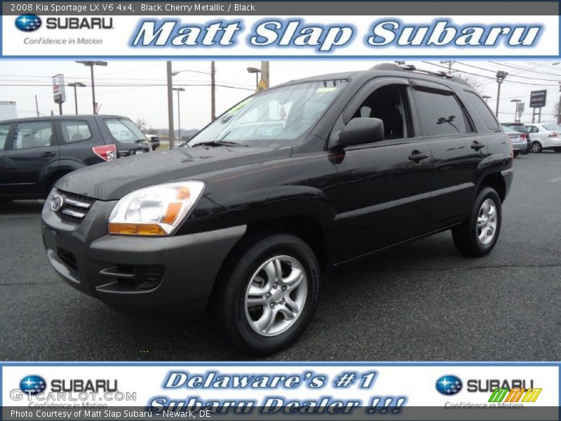 Black Cherry Metallic / Black 2008 Kia Sportage LX V6 4x4