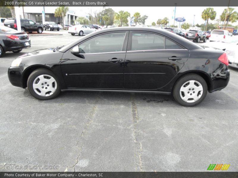 Black / Ebony Black 2008 Pontiac G6 Value Leader Sedan