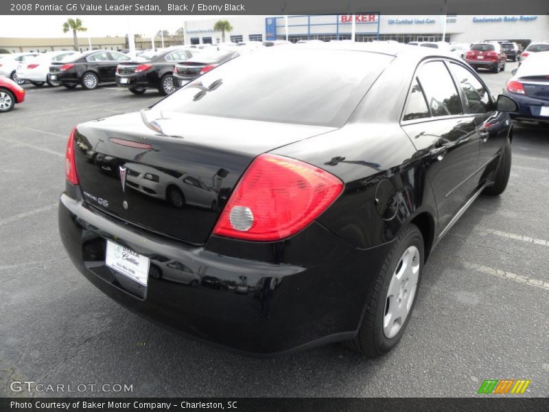 Black / Ebony Black 2008 Pontiac G6 Value Leader Sedan