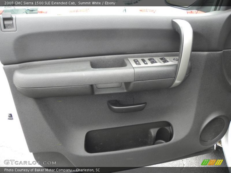 Summit White / Ebony 2008 GMC Sierra 1500 SLE Extended Cab