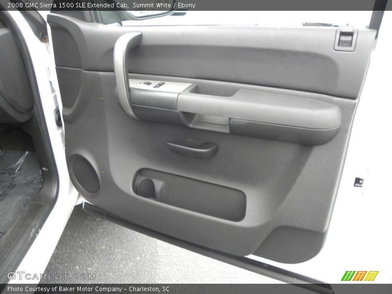 Summit White / Ebony 2008 GMC Sierra 1500 SLE Extended Cab