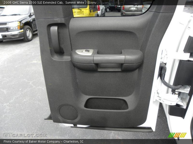 Summit White / Ebony 2008 GMC Sierra 1500 SLE Extended Cab