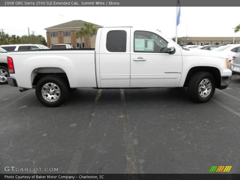 Summit White / Ebony 2008 GMC Sierra 1500 SLE Extended Cab