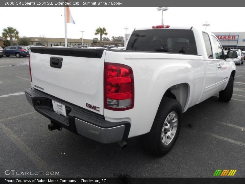 Summit White / Ebony 2008 GMC Sierra 1500 SLE Extended Cab