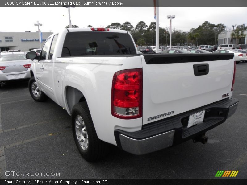 Summit White / Ebony 2008 GMC Sierra 1500 SLE Extended Cab
