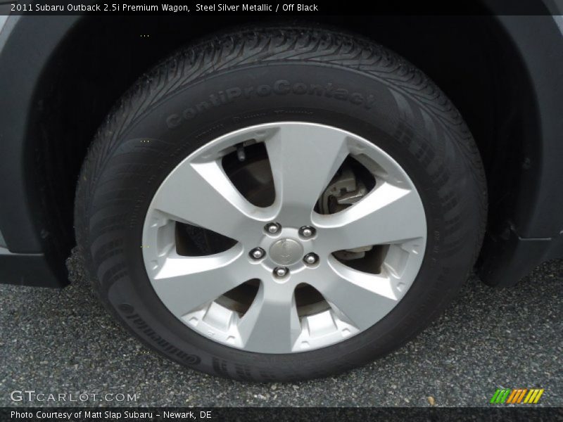 Steel Silver Metallic / Off Black 2011 Subaru Outback 2.5i Premium Wagon